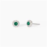 Orecchini Mabina Donna in Argento Smeraldo sintetico 563863 - 563863